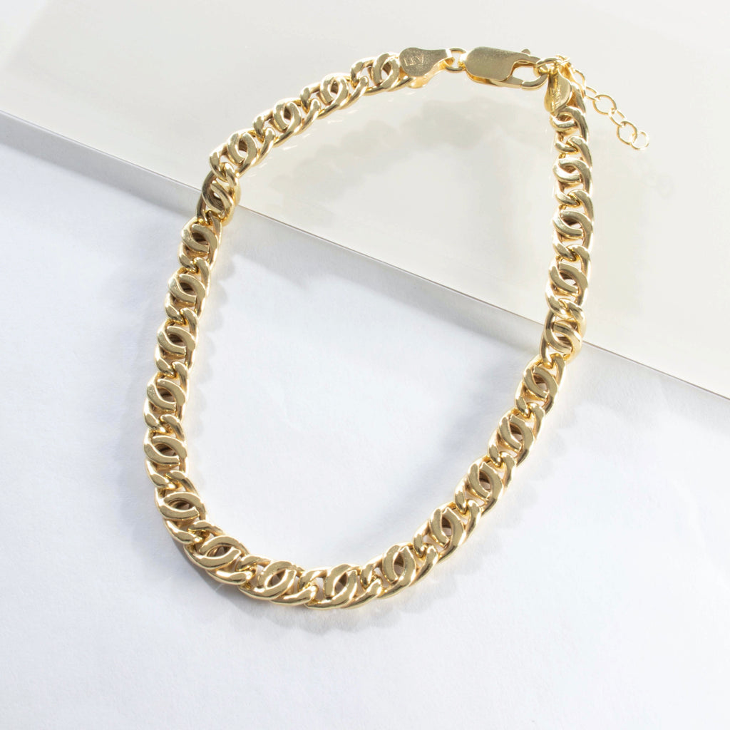 Hollow Chain Anklet - Gold or Silver