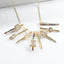 Multicolor Drop Charm Necklace - Gold