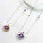 Enamel and CZ Evil Eye Necklace - Gold or Silver
