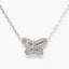 Sterling Silver CZ Butterfly Necklace - Gold or Silver-Necklaces-Balara Jewelry