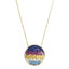 Multicolor Disc Pave Necklace-Necklaces-Balara Jewelry