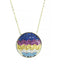 Multicolor Disc Pave Necklace-Necklaces-Balara Jewelry