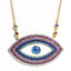 Large Multicolor Evil Eye Necklace-Necklaces-Balara Jewelry