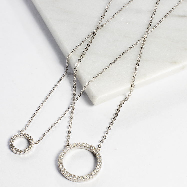 Dainty Circle Necklace-Necklaces-Balara Jewelry