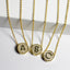 Tiny CZ Initial Letter Necklace (A-Z) - Gold or Silver-Necklaces-Balara Jewelry