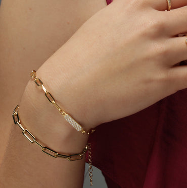 Open Link Bracelet 6" - Gold or Silver-Bracelets-Balara Jewelry