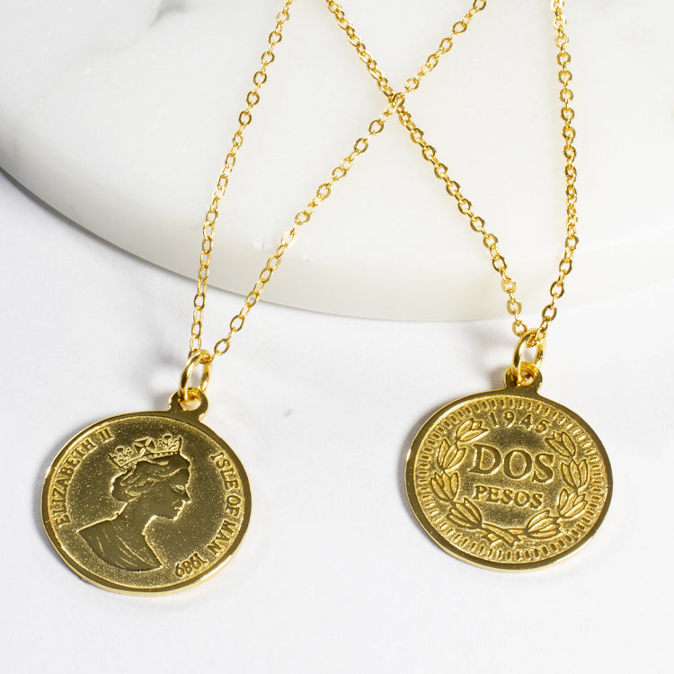 14k Solid Gold Neptune Coin Pendant – The GLD Shop