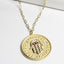 Hamsa CZ Coin Pendant Necklace-Necklaces-Balara Jewelry