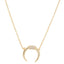 CZ Horn Necklace - Gold or Silver