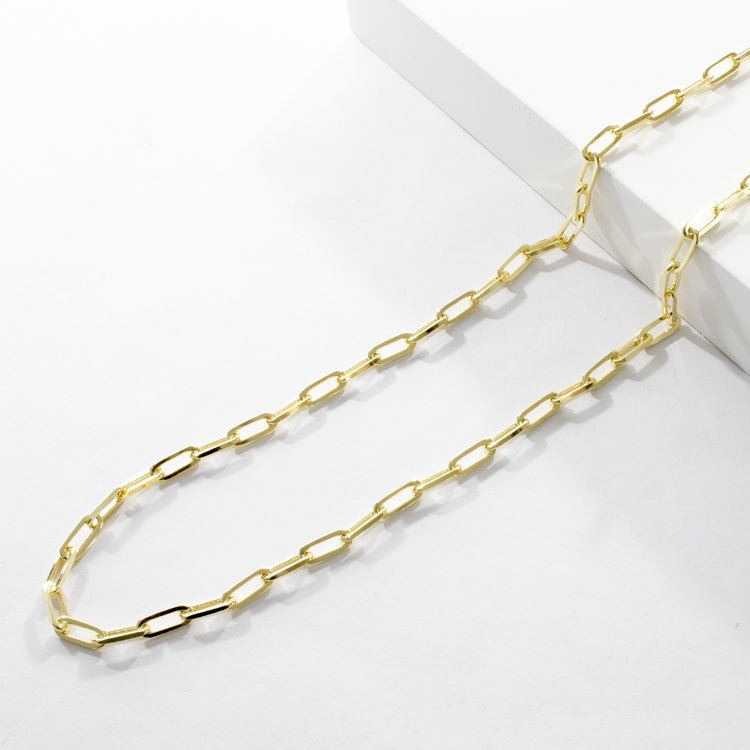 Open Link Chain Necklace 24"-Necklaces-Balara Jewelry