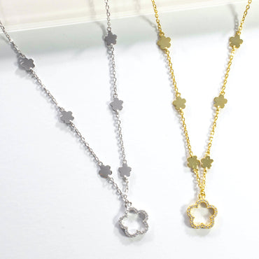 Multi Clover CZ Choker Necklace