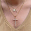 Cross CZ Pendant Necklace - Gold or Silver