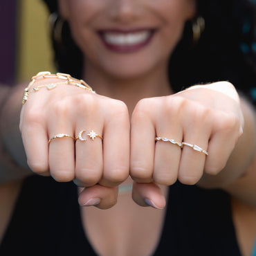 CZ Baguette Stacking Ring - Gold or Silver