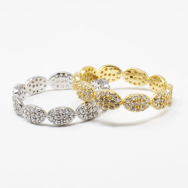 Micro Pave CZ Eternity Style Band - Gold or Silver-Rings-Balara Jewelry