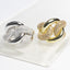 CZ Triple Link Ring - Gold or Silver-Rings-Balara Jewelry