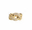 CZ Triple Link Chain Ring - Gold