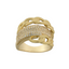 CZ Link Band Ring - Gold