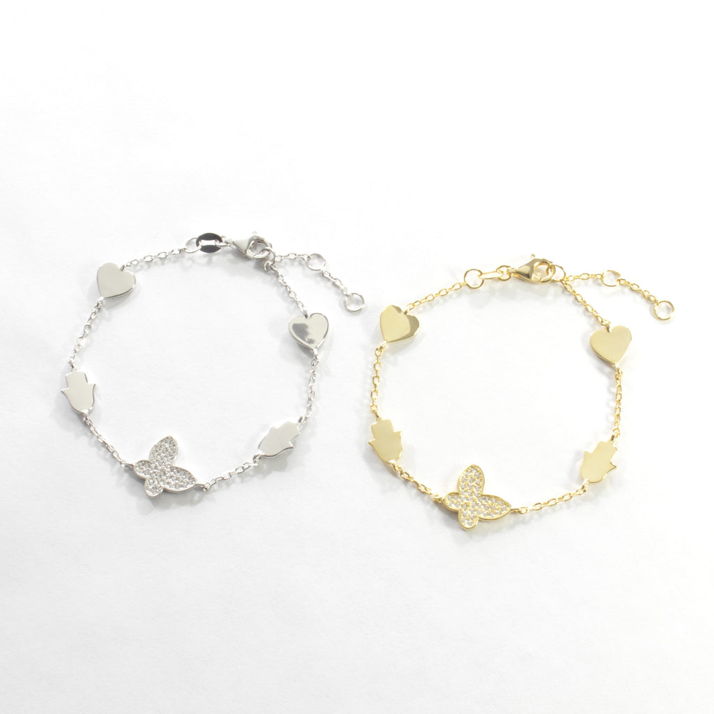 Multi Charms Bracelet - Gold or Silver - Girls & Teens