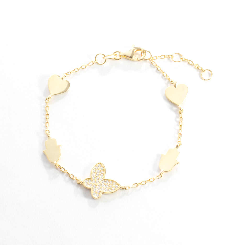 Multi Charms Bracelet - Gold or Silver - Girls & Teens