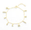 Multi CZ Charms Bracelet - Gold - Girls & Teens