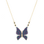 CZ Multicolor Butterfly Pendant Necklace