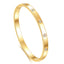 3 mm Stone CZ Bangle Bracelet - Gold