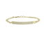 CZ Bar Link Bracelet - Gold or Silver