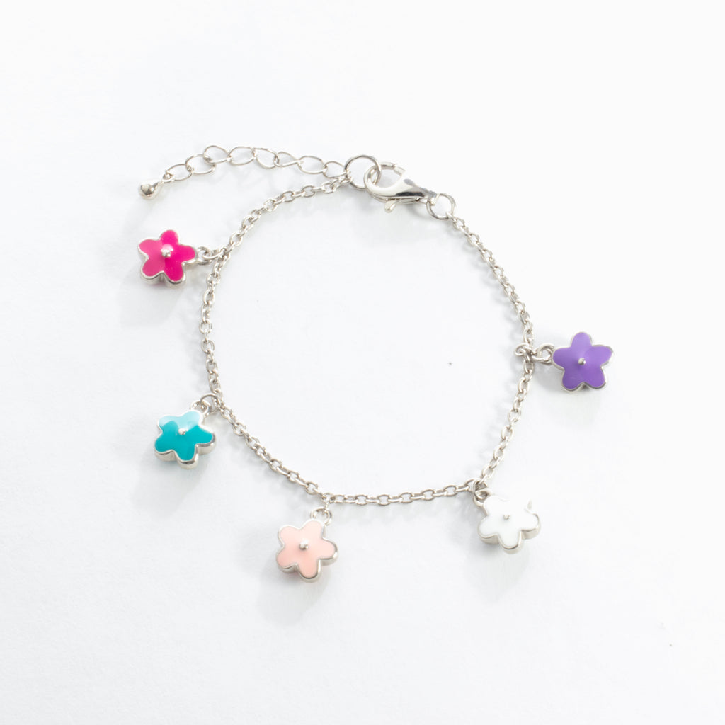 Girl's Enamel Flower Bracelet