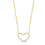 CZ Open Heart Necklace