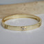 CZ Evil Eye Hamsa Bangle Bracelet - Gold and Silver