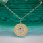 Hamsa CZ Coin Pendant Necklace - Gold