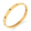 3 mm Stone Multicolor CZ Bangle Bracelet- Gold and Silver