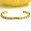 14k Gold Plated Four Leaf Both Sides Printed Bangle Bracelet