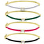 CZ Enamel Bangle Bracelet- Gold