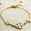 CZ Design Clover Chain Bracelet - Gold