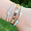 4 mm Stone CZ Bangle Bracelet - Rose Gold, Gold and Silver