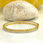 Classic 14K Gold Plated CZ Greek Design Bangle Bracelet