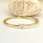 Heart CZ Bangle Bracelet - Silver and Gold