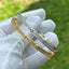 CZ Pave Bangle Bracelet - Gold or Silver