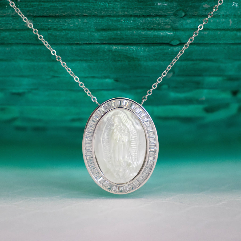 Sterling Silver Dainty Cross & Virgin Mary Necklace • Minimalist Necklace  •Women | eBay
