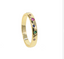 Dainty CZ Rainbow Eternity Ring Band