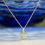 CZ Pave Heart Pendant Necklace - Silver or Gold