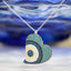 Heart Shaped Evil Eye Pendant Necklace - Silver