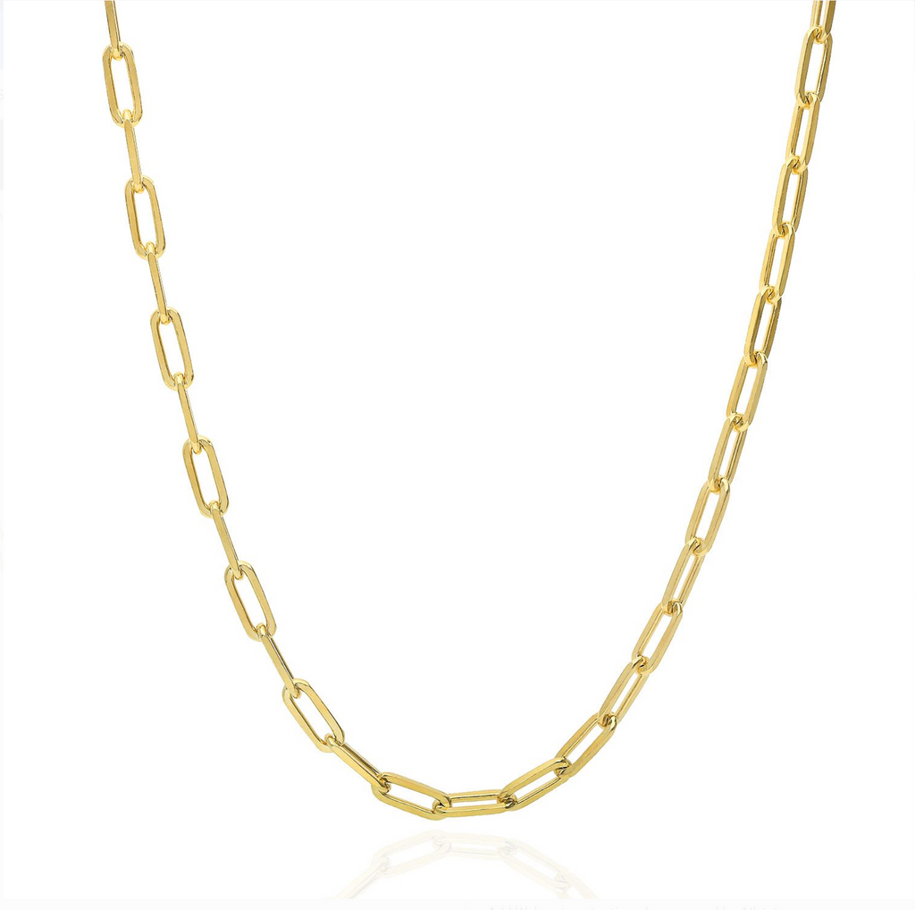 4 mm Open Link Chain Necklace 24"