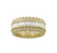 Wide CZ Band Ring - Gold