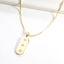 CZ Tag Necklace - Gold