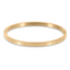 Textured Stainless Steel Bangle Bracelet - Gold